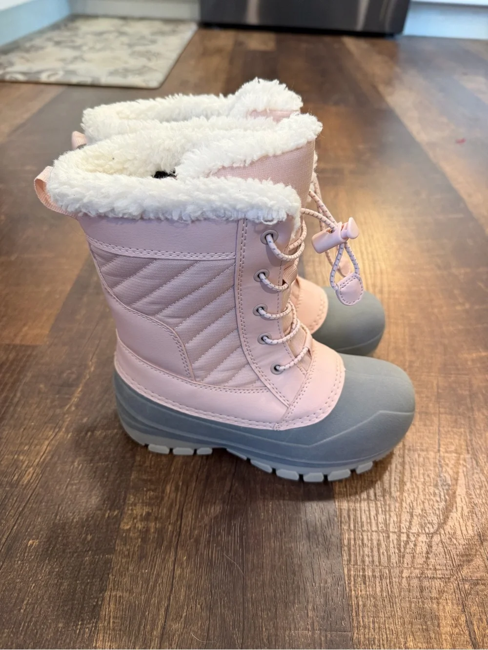 Target all in motion Pink and Gray Faux-Fur Lined girls Snow Boots